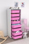 Hanah Home Armario Multiusos Blanco y Rosa